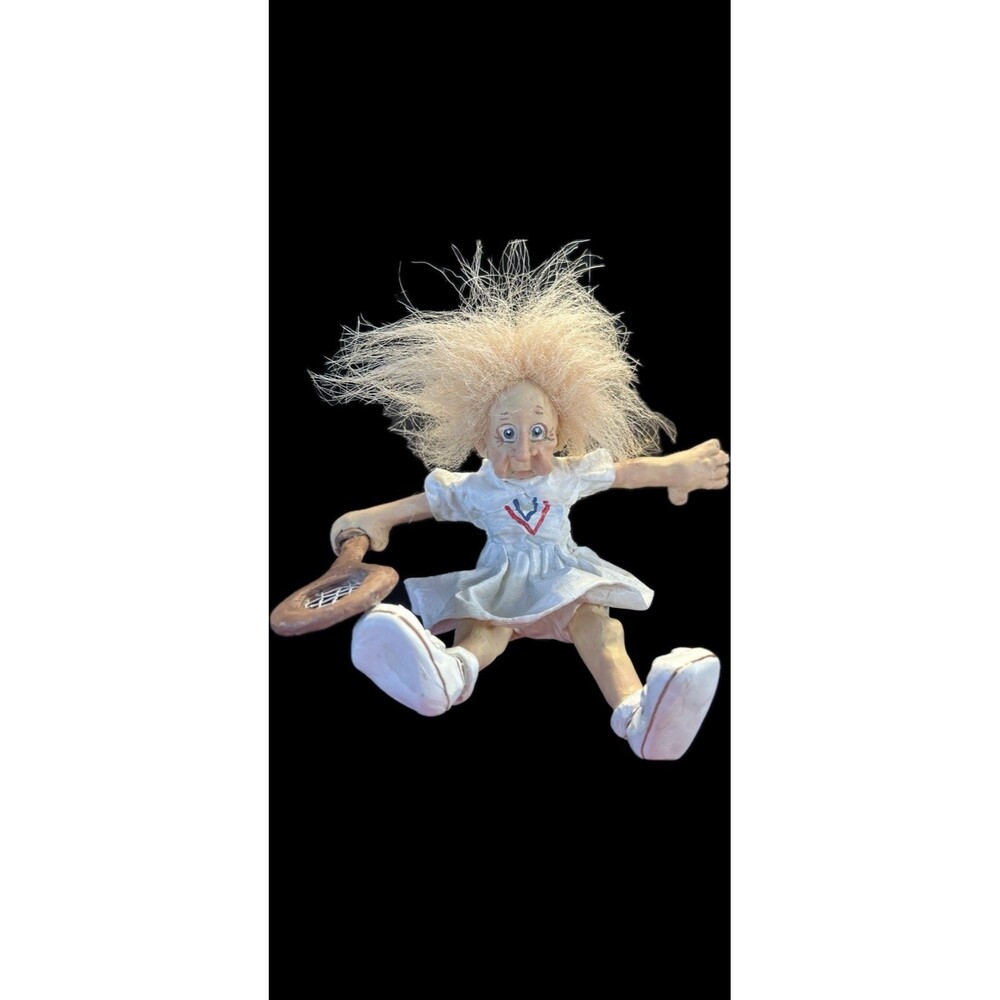 VTG Kristin by Cast Art Industries 1993 Old Lady Tennis Player Figurine